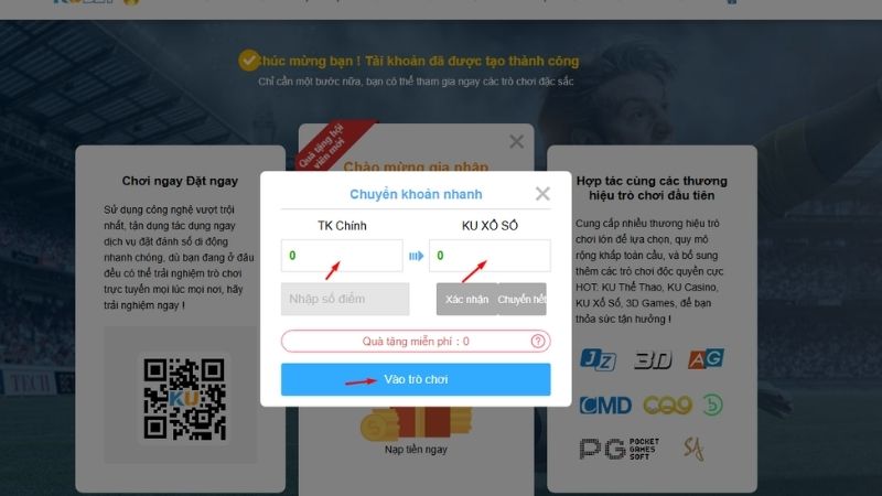 Hướng Dẫn Vào Cược Live KU Chuẩn Từng Thao Tác Với 3 Bước 4 Chuyển tiền từ tài khoản chính tới sảnh chơi KU xổ số