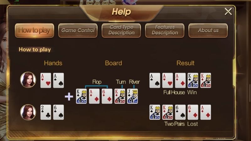 Texas Holdem Poker - Tham Gia Thỏa Thích Với 4 Sảnh Cược 3 Luật chơi đơn giản nên phù hợp với mọi đối tượng cũng như các tay cược